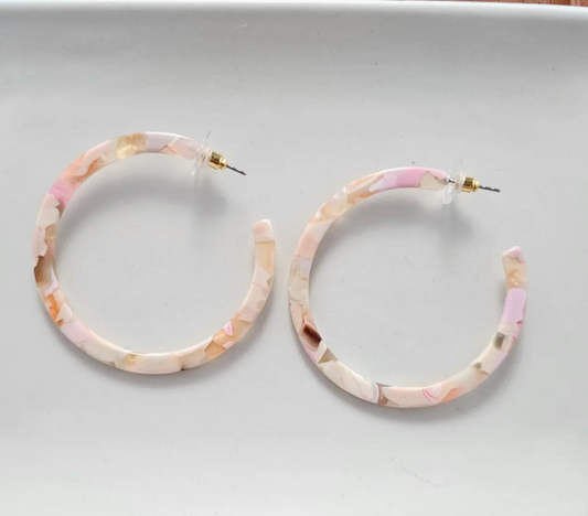 Pretty Peach Hoops