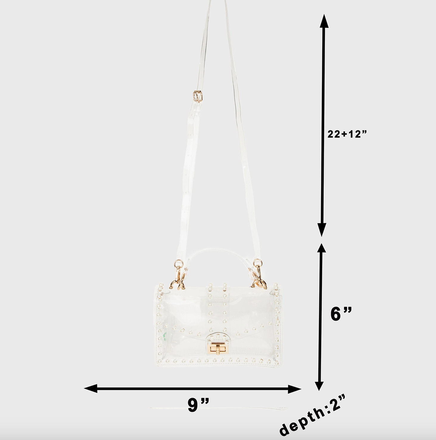 Clear Pearl Crossbody Bag Be Still Boutique
