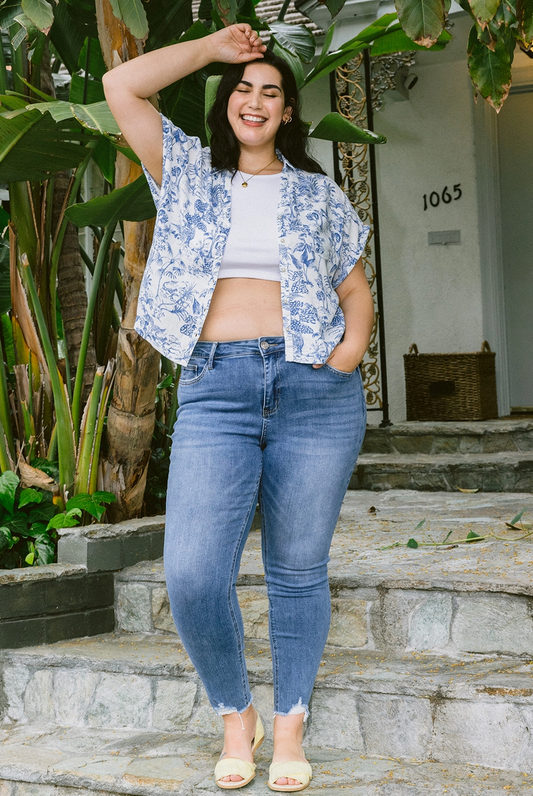 Plus High Rise Denim Jeans