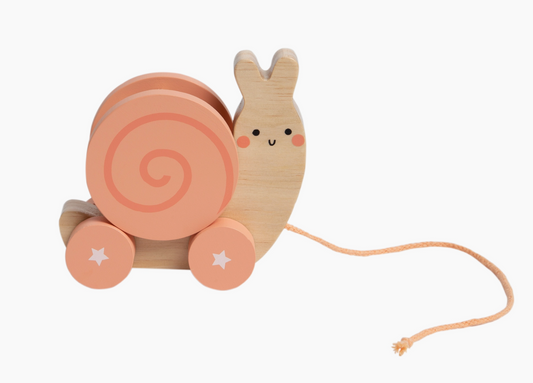 Wooden Snail Pull Toy
