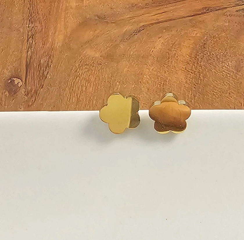 Gold Flower Studs