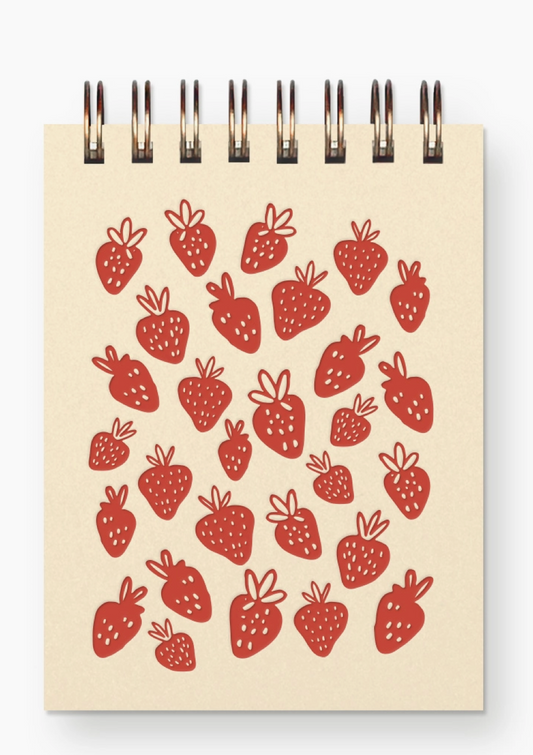 Strawberry Pattern Pocket Notebook