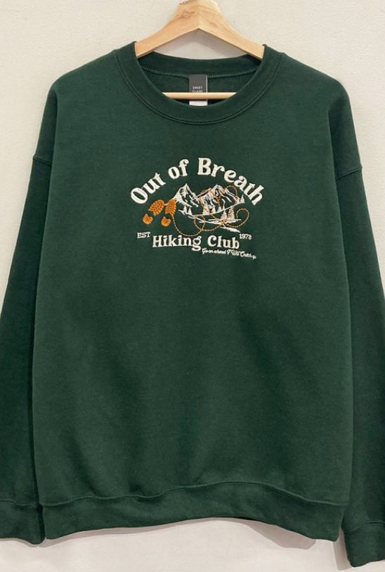 Out of Breath Hiking Club Crewneck