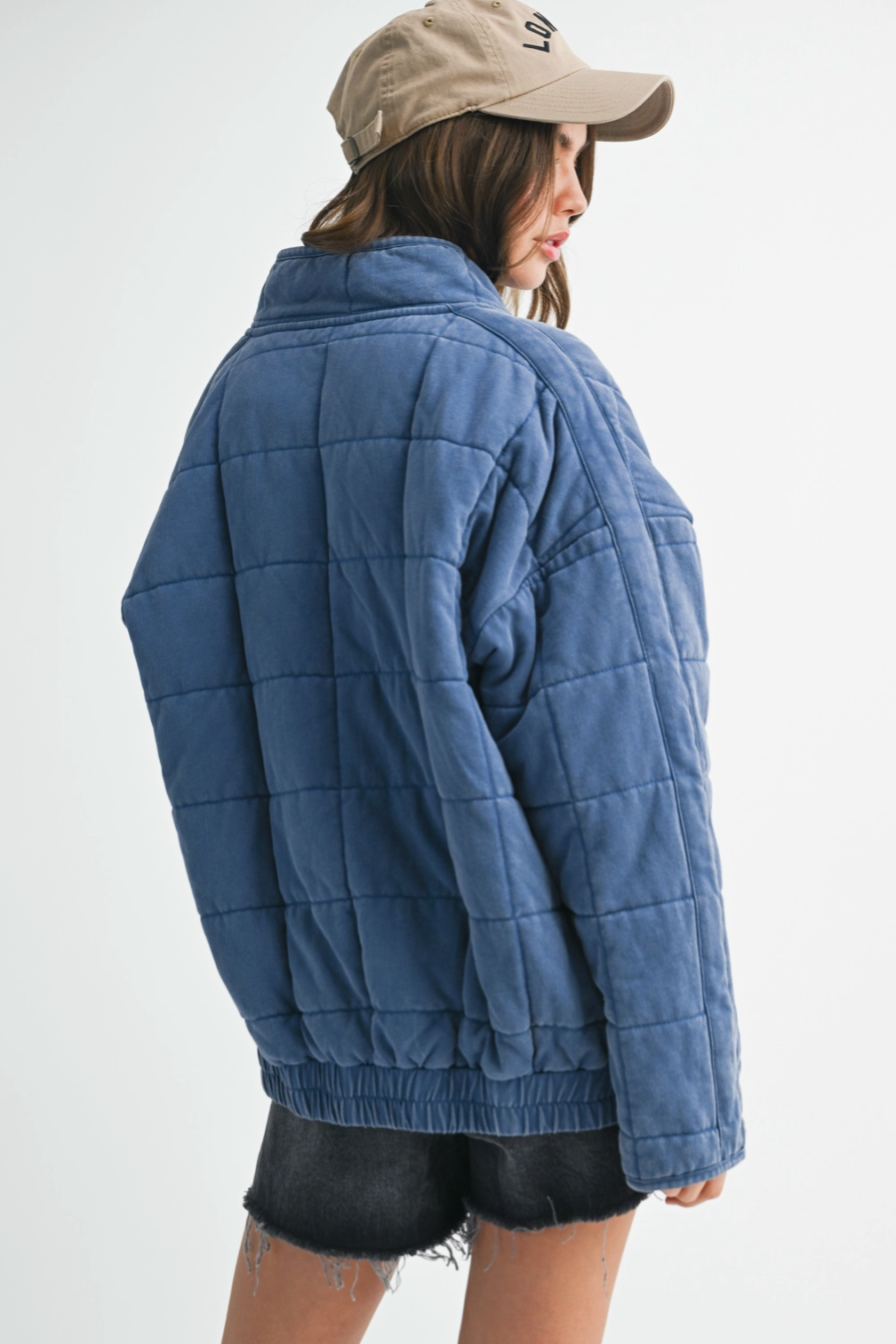 Blue Quilted Jacket