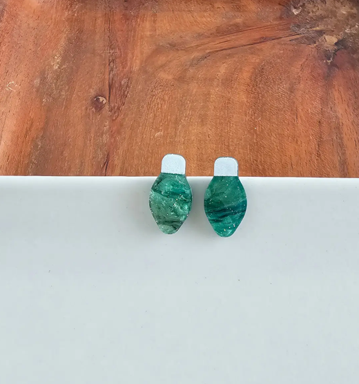 Green Christmas Light Studs