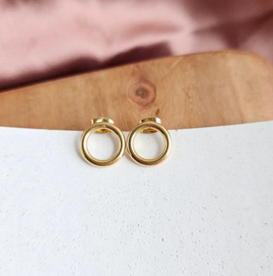 Gold Circle Studs