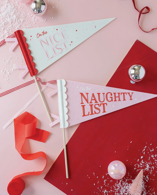 Naughty or Nice List Felt Banners