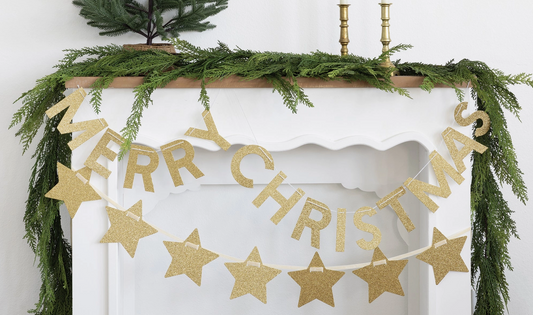 Glitter 'Merry Christmas' Banner