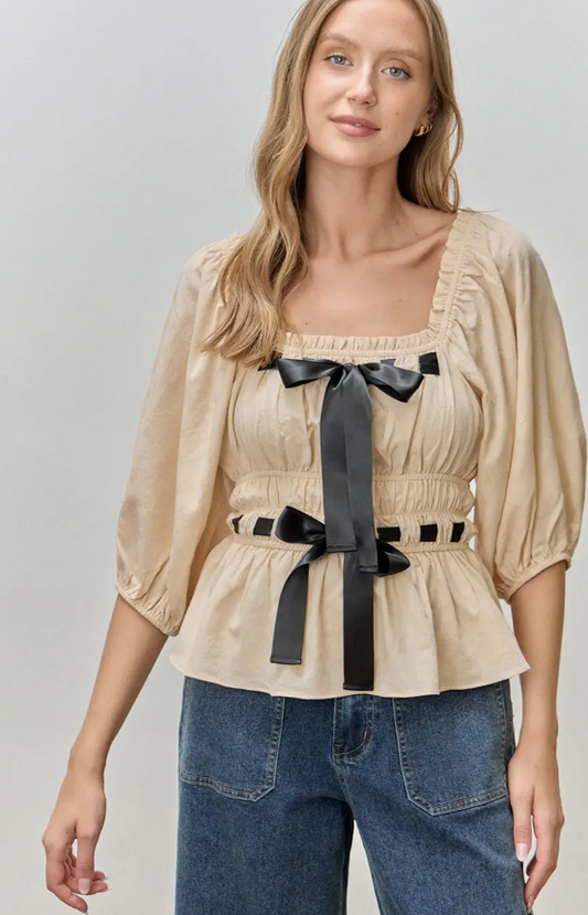 Plus Silk Ribbon Blouse