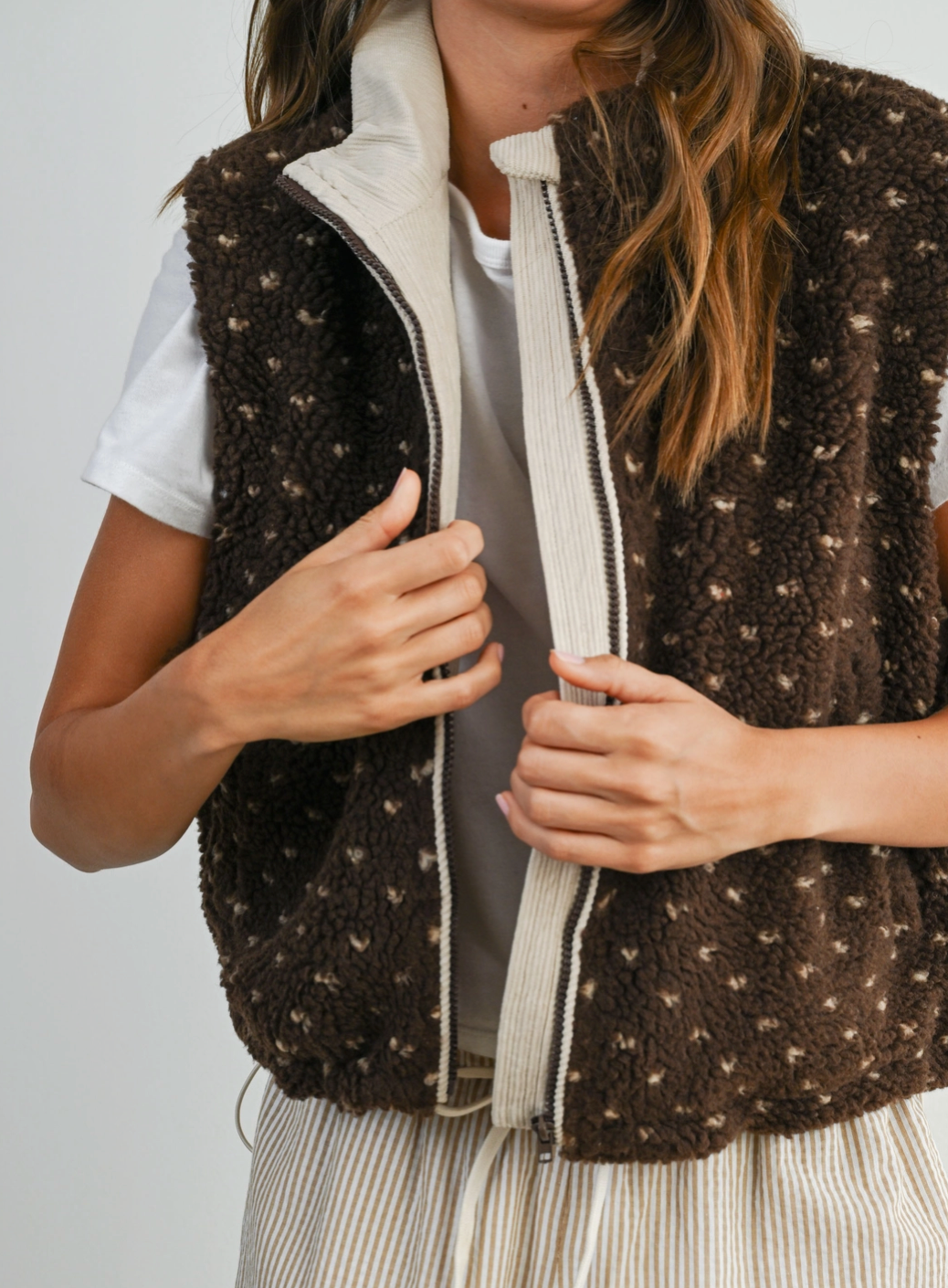 Brown Fleece Vest