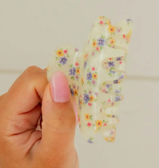 Spring Floral Claw Clip