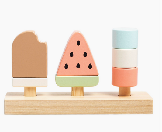 Wooden Ice Cream Stacking Toy