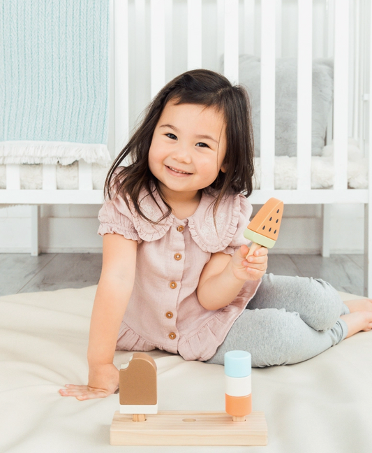 Wooden Ice Cream Stacking Toy