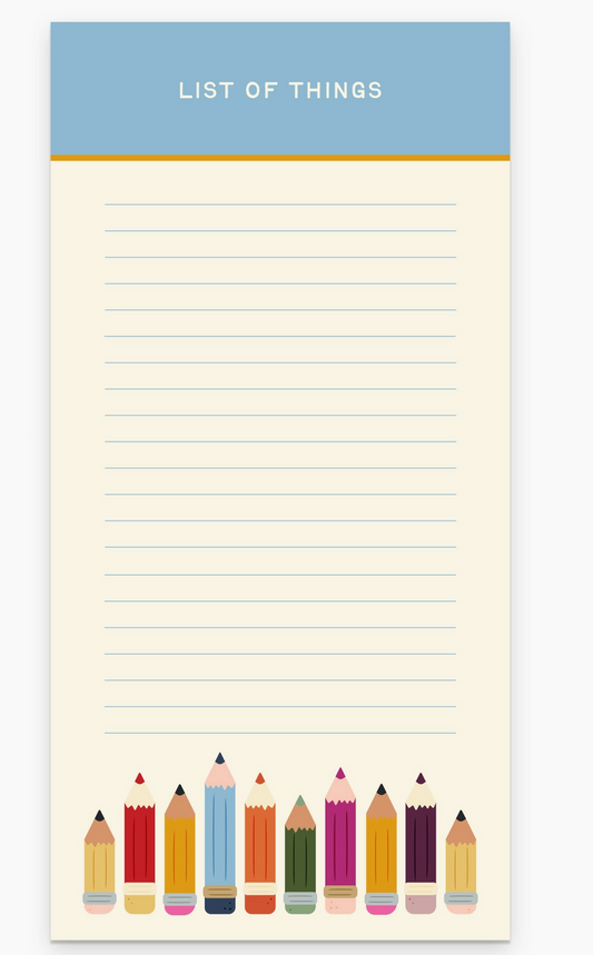 List Of Things Notepad