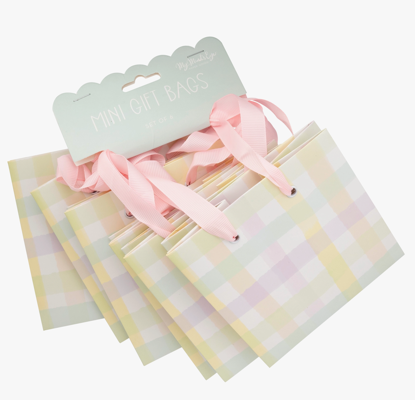 Spring Gingam Gift Bag Set