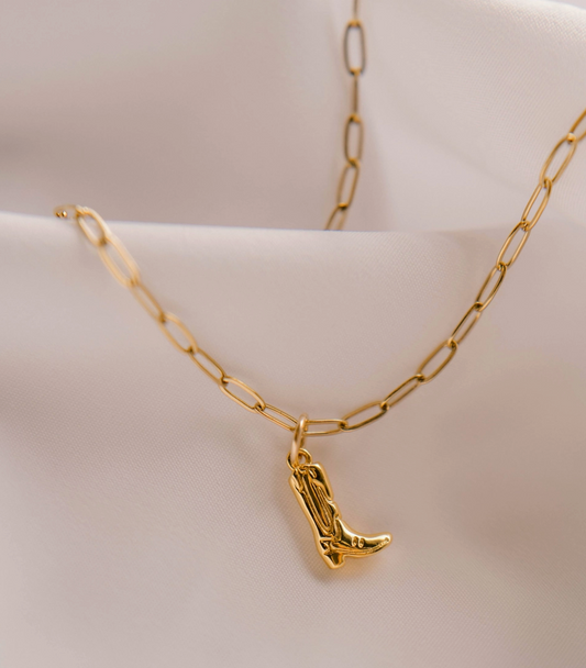 Walk By Faith Boot Necklace