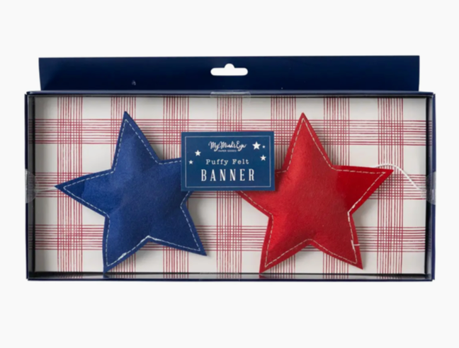 Puffy Star Felt Banner