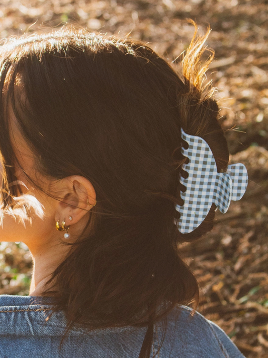 Gingham Claw Clip