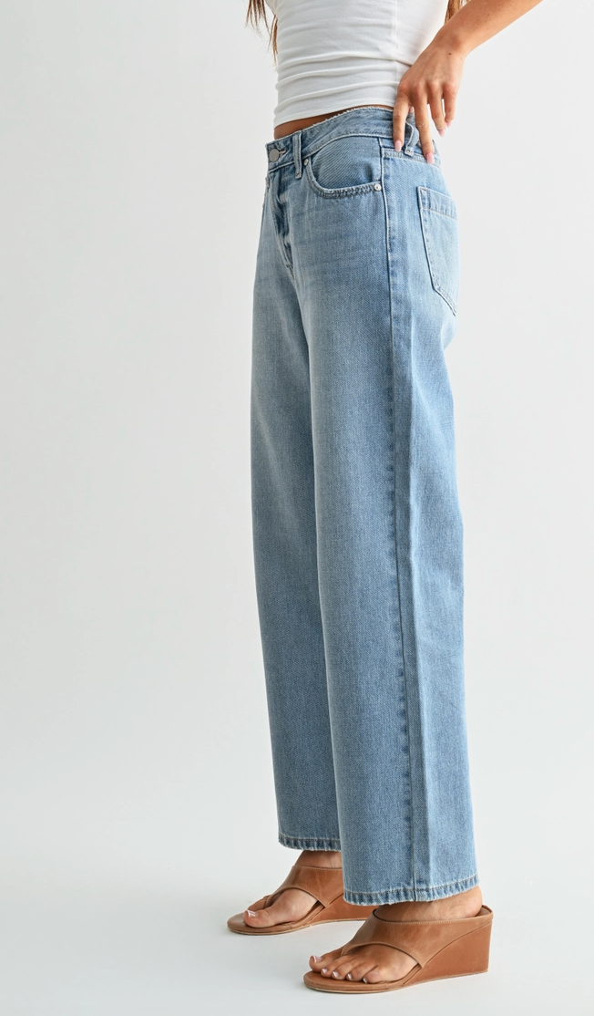 High Rise Loose Fit Straight Jeans