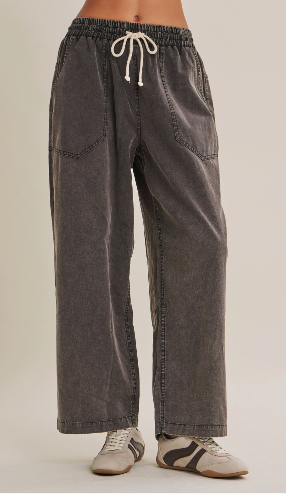 Black Washed Everyday Pants
