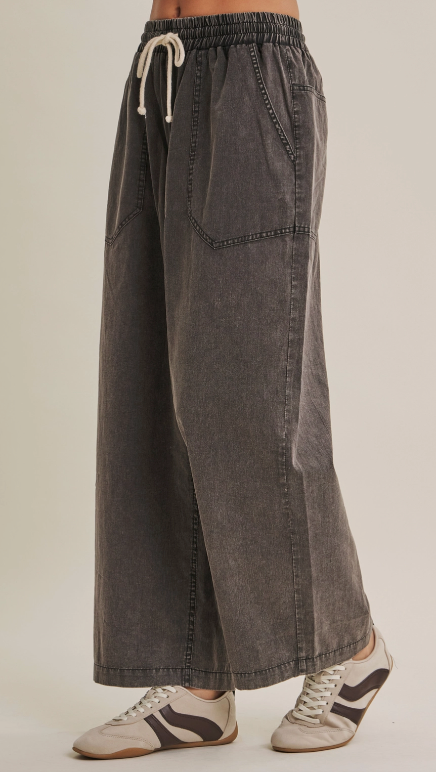 Black Washed Everyday Pants