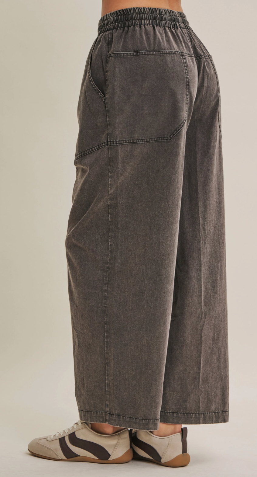 Black Washed Everyday Pants