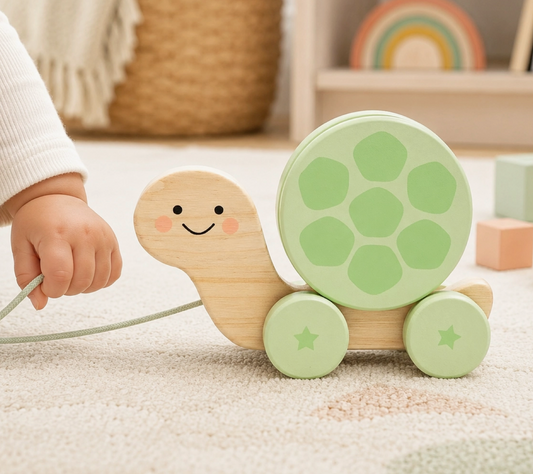Green Wooden Snail Toy