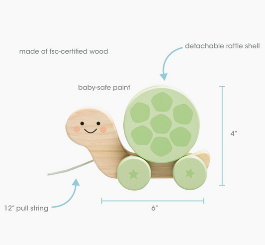 Green Wooden Snail Toy