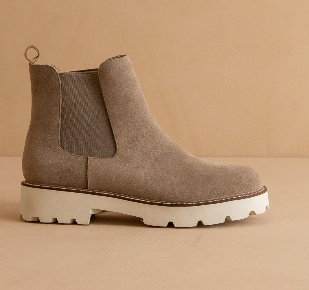 Khaki Suede Fall Boots