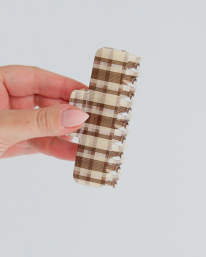 Gingham Claw Clip