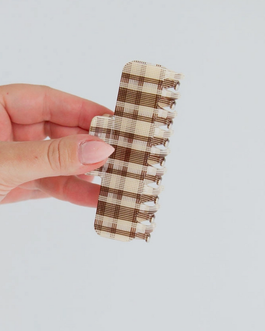 Gingham Claw Clip