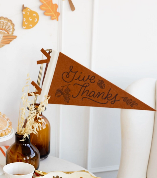 Give Thanks Felt Pennant