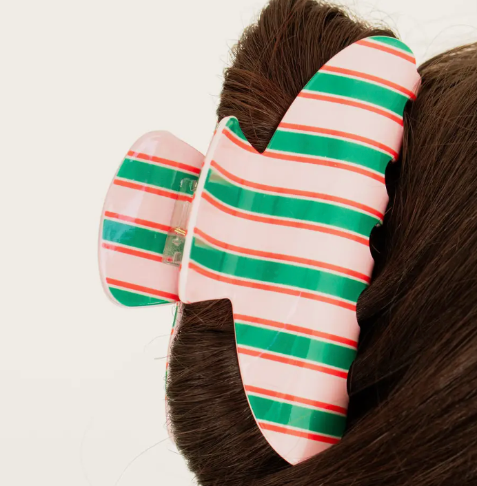 Candy Stripe Claw Clip