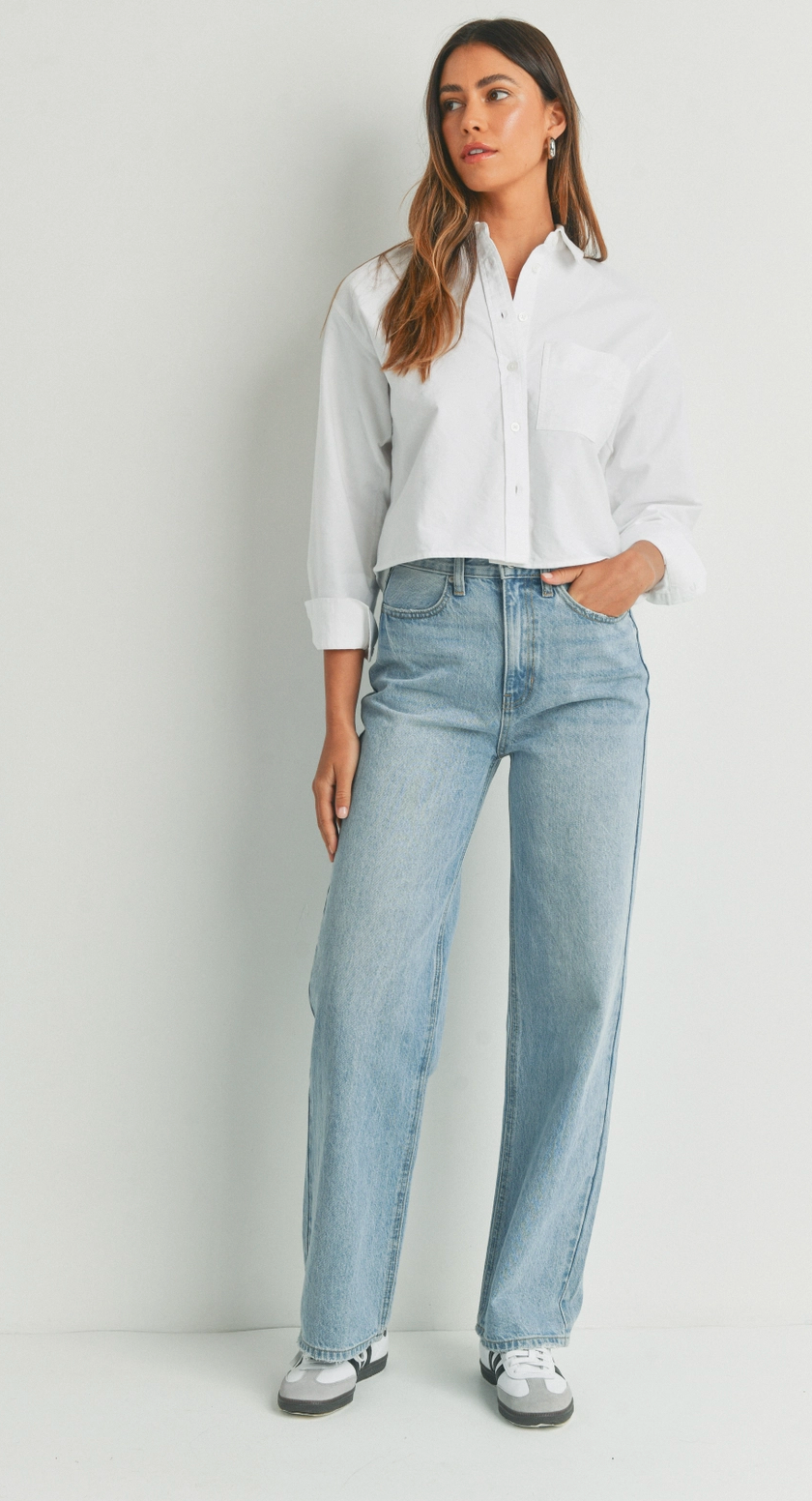 High Waisted Skater Jeans