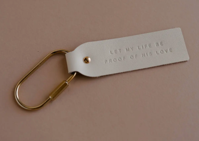 Assorted Leather Stamped Keychains