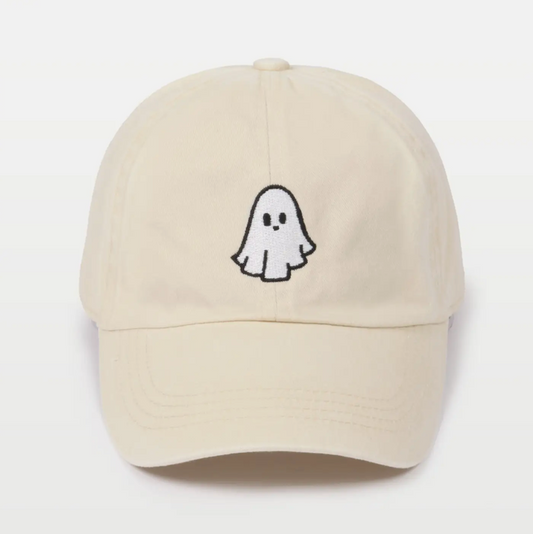 Embroidered Ghost Baseball Cap