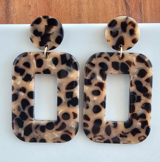 Cheetah Statement Earrings