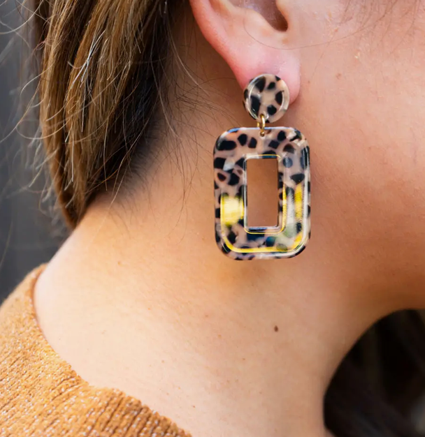 Cheetah Statement Earrings