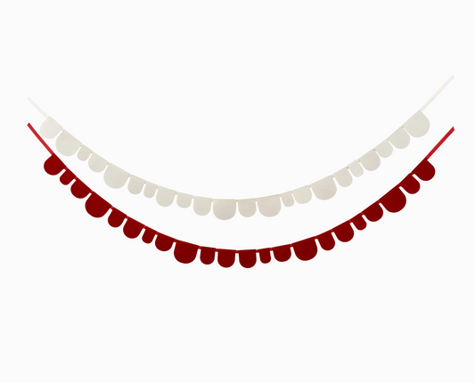 Red & White Felt Banner