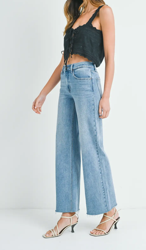 Wide Leg Stretch Jeans