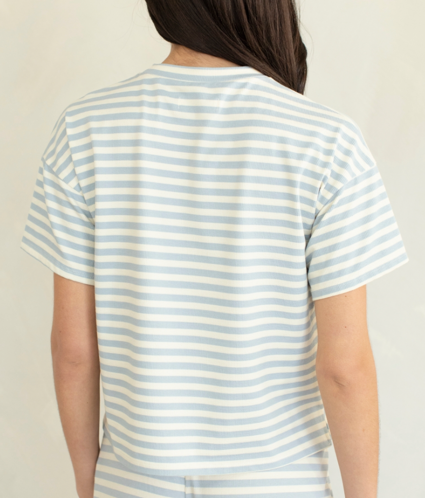 Light Blue Stripe Lounge Set