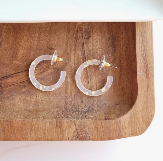 Cami Gold Flake Hoops